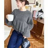 アシメフリルもちもちニットプルオーバー | moment+ | 詳細画像19 