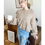 アシメフリルもちもちニットプルオーバー | moment+ | 詳細画像22 