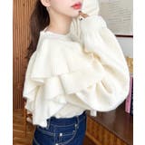 アシメフリルもちもちニットプルオーバー | moment+ | 詳細画像4 