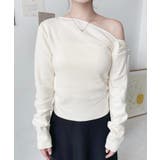 アシメワンショルリブニットプルオーバー | moment+ | 詳細画像11 