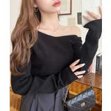 アシメワンショルリブニットプルオーバー | moment+ | 詳細画像18 