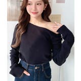 アシメワンショルリブニットプルオーバー | moment+ | 詳細画像24 