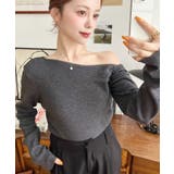 アシメワンショルリブニットプルオーバー | moment+ | 詳細画像30 