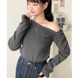 アシメワンショルリブニットプルオーバー | moment+ | 詳細画像36 