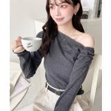 アシメワンショルリブニットプルオーバー | moment+ | 詳細画像38 