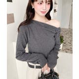 アシメワンショルリブニットプルオーバー | moment+ | 詳細画像39 