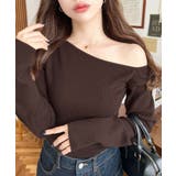 アシメワンショルリブニットプルオーバー | moment+ | 詳細画像44 