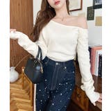 アシメワンショルリブニットプルオーバー | moment+ | 詳細画像5 