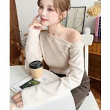 アシメワンショルリブニットプルオーバー | moment+ | 詳細画像56 