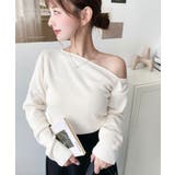 アシメワンショルリブニットプルオーバー | moment+ | 詳細画像6 