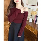 アシメワンショルリブニットプルオーバー | moment+ | 詳細画像62 