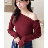 アシメワンショルリブニットプルオーバー | moment+ | 詳細画像64 