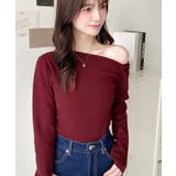 アシメワンショルリブニットプルオーバー | moment+ | 詳細画像65 