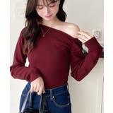 アシメワンショルリブニットプルオーバー | moment+ | 詳細画像66 