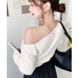 アシメワンショルリブニットプルオーバー | moment+ | 詳細画像8 