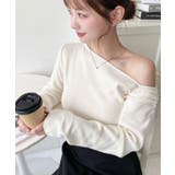 アシメワンショルリブニットプルオーバー | moment+ | 詳細画像9 