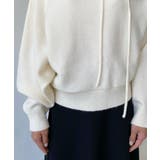 ストラップチョーカーネックリボンアシメワンショルダーニットプルオーバー | moment+ | 詳細画像21 