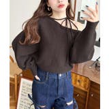 ストラップチョーカーネックリボンアシメワンショルダーニットプルオーバー | moment+ | 詳細画像45 