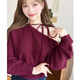 ストラップチョーカーネックリボンアシメワンショルダーニットプルオーバー | moment+ | 詳細画像52 