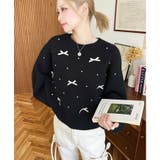 リボンビジューショート丈もちもちニットプルオーバー | moment+ | 詳細画像15 