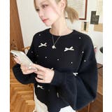 リボンビジューショート丈もちもちニットプルオーバー | moment+ | 詳細画像17 