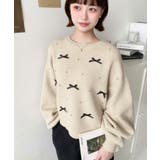 リボンビジューショート丈もちもちニットプルオーバー | moment+ | 詳細画像23 