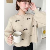 リボンビジューショート丈もちもちニットプルオーバー | moment+ | 詳細画像26 