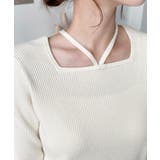 ホルターネックリブニットプルオーバー12G | moment+ | 詳細画像21 