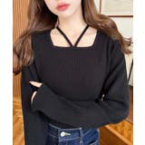 ホルターネックリブニットプルオーバー12G | moment+ | 詳細画像28 