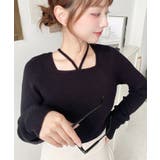 ホルターネックリブニットプルオーバー12G | moment+ | 詳細画像38 