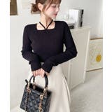 ホルターネックリブニットプルオーバー12G | moment+ | 詳細画像39 