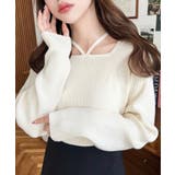 ホルターネックリブニットプルオーバー12G | moment+ | 詳細画像4 