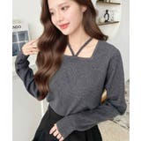 ホルターネックリブニットプルオーバー12G | moment+ | 詳細画像44 