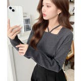 ホルターネックリブニットプルオーバー12G | moment+ | 詳細画像45 