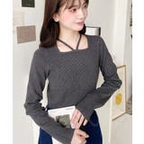 ホルターネックリブニットプルオーバー12G | moment+ | 詳細画像49 