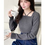 ホルターネックリブニットプルオーバー12G | moment+ | 詳細画像53 