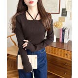 ホルターネックリブニットプルオーバー12G | moment+ | 詳細画像57 