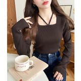 ホルターネックリブニットプルオーバー12G | moment+ | 詳細画像58 