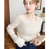 ホルターネックリブニットプルオーバー12G | moment+ | 詳細画像59 