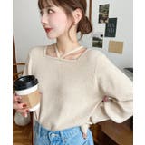 ホルターネックリブニットプルオーバー12G | moment+ | 詳細画像65 