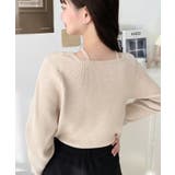 ホルターネックリブニットプルオーバー12G | moment+ | 詳細画像73 