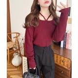 ホルターネックリブニットプルオーバー12G | moment+ | 詳細画像76 