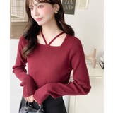 ホルターネックリブニットプルオーバー12G | moment+ | 詳細画像79 