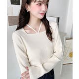 ホルターネックリブニットプルオーバー12G | moment+ | 詳細画像9 