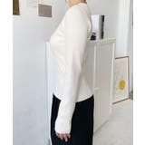 ショルダースリットアシンメトリーネックリブニットプルオーバー12G | moment+ | 詳細画像17 