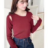 ショルダースリットアシンメトリーネックリブニットプルオーバー12G | moment+ | 詳細画像76 