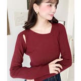 ショルダースリットアシンメトリーネックリブニットプルオーバー12G | moment+ | 詳細画像78 