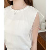 チュールレイヤードフレンチスリーブニットプルオーバー | moment+ | 詳細画像19 