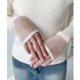 クルーネック袖シアーリブニットプルオーバー12G | moment+ | 詳細画像22 