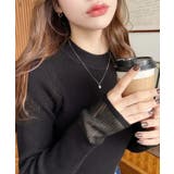 クルーネック袖シアーリブニットプルオーバー12G | moment+ | 詳細画像27 